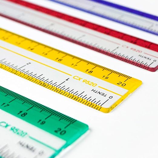 8 inch/20 cm Rulers. Pack of 12 of Premium Quality Plastic Transparent Rulers | - Image 2