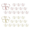 OWLFAVO 28pcs Jumbo Butterfly Shape Cute Paper Clips Rose Gold and Yellow Gold by OWLFAVO