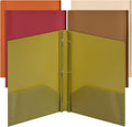Mr. Pen- Plastic Folders with Pockets and Prongs, 5 Pack, Letter Size | Autumn by MrPen