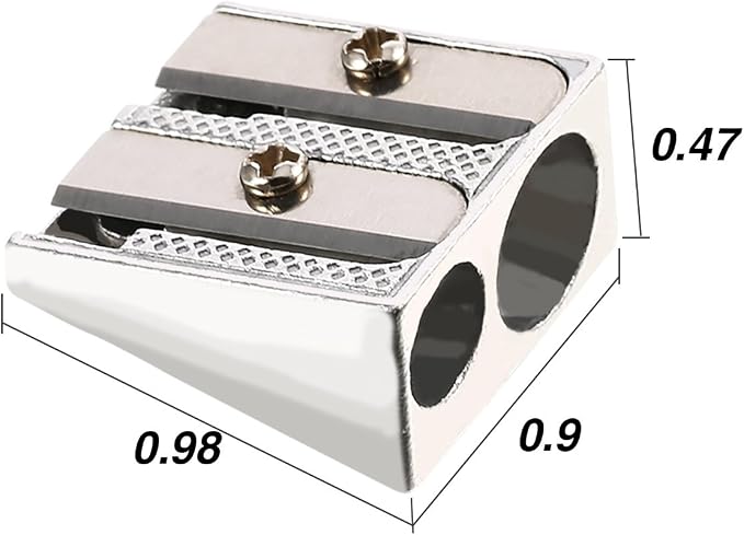 TecUnite 36 Pack Metal Pencil Sharpeners 2 Holes Manual Pencil Sharpener Bulk - Image 3