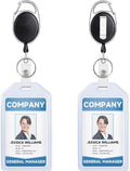 Teskyer 2 Pack Heavy Duty Retractable Badge Holders by TESKYER