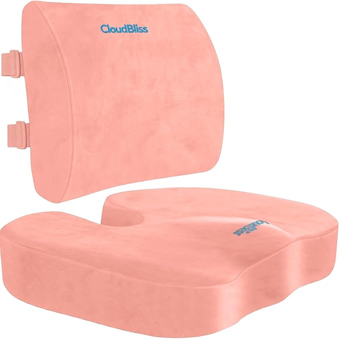 CloudBliss Lumbar Support Pillow & Seat Cushion Set by CloudBliss