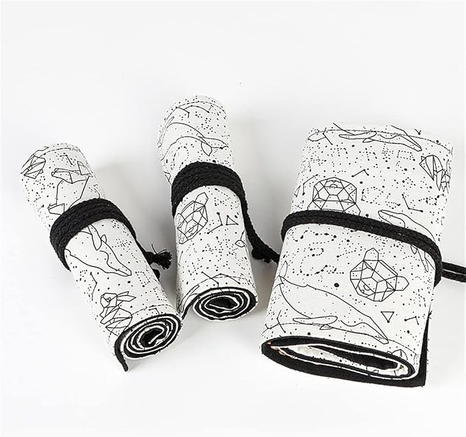 DIYOMR 24/36/72 Slots Pencil Wrap Pencil Rolls, Artist Colored Pencils Roll Up - Image 7