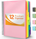 Forvencer 12 Pocket Project Organizer, 1/6-cut Tab Binder Organizer by Forvencer