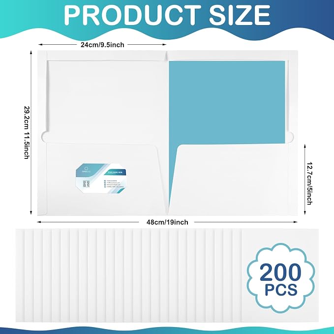 Yeaqee 200 Pack Folders Bulk - Image 2