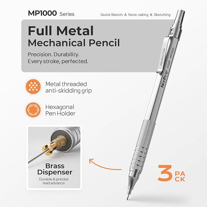 Nicpro 0.7 Metal Mechanical Pencil Set - Image 2