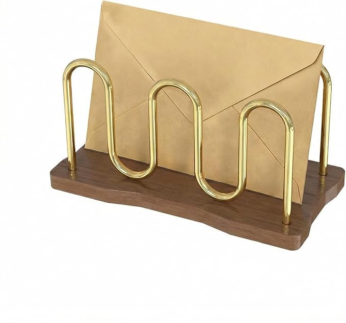 Mail Holder Organizer Countertop, Metal Mail Sorter by Unknown