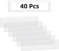 40 Pack Self Adhesive Label Holders Adhesive Clear Shelf Tag Plastic Index Card by Unknown