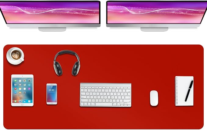Boutilon Leather Desk Pad Protector, Non-Slip Mouse Pad, Laptop Desk Pad by Boutilon