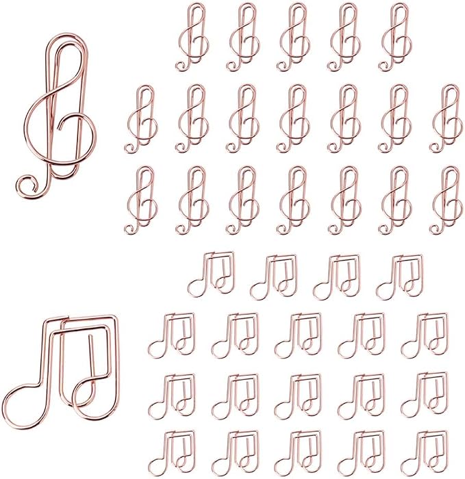 OWLFAVO Clef and Note Shape 40pcs Paper Clips by OWLFAVO