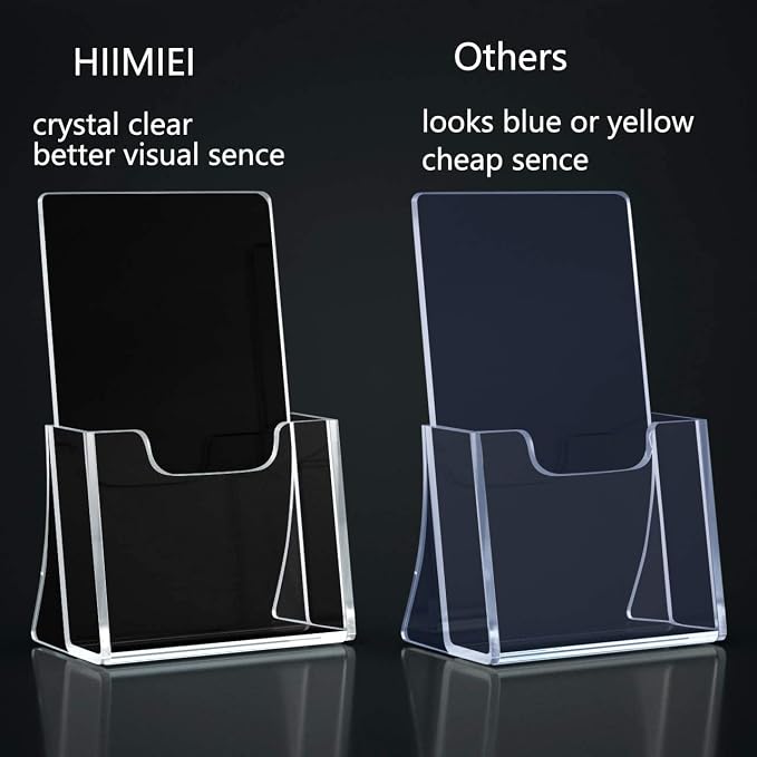 HIIMIEI Brochure Holder 8.5 x 11 inches, Acrylic Flyer Holder - Image 7