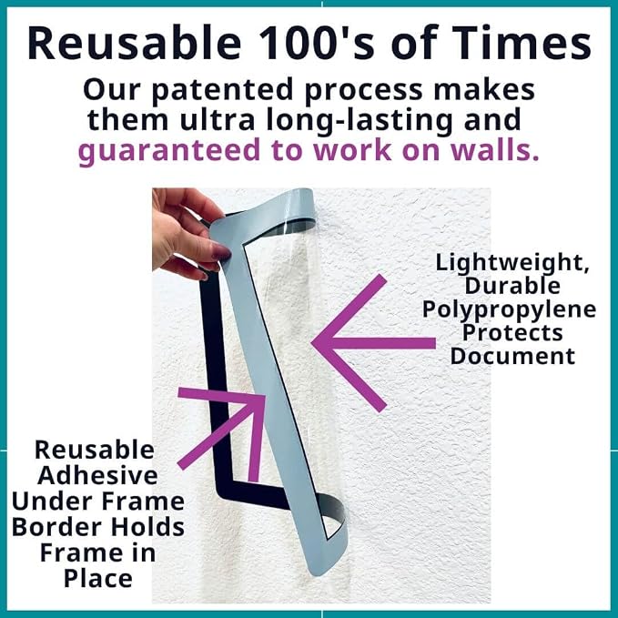 8.5 x 11 Adhesive Wall Frames - Image 3