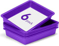 ShineMe 6 Pack Paper Trays for Classroom, Stackable Letter Size Storage Tray by ShineMe