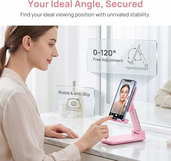 Phone Stand for Desk Cell Phone Holder Stands for iphones, Sakura Pink | Mini - Image 5