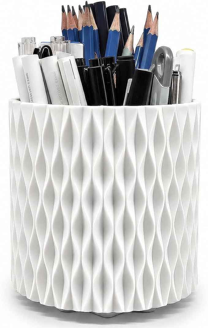 Lebenrich Rotating Pen Holder for Desk, 5 Slots Easthetic Pencil holder Desk by Lebenrich