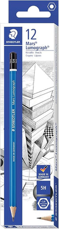 STAEDTLER Mars Lumograph 5H Graphite Art Drawing Pencil, 6 Pencils by Staedtler
