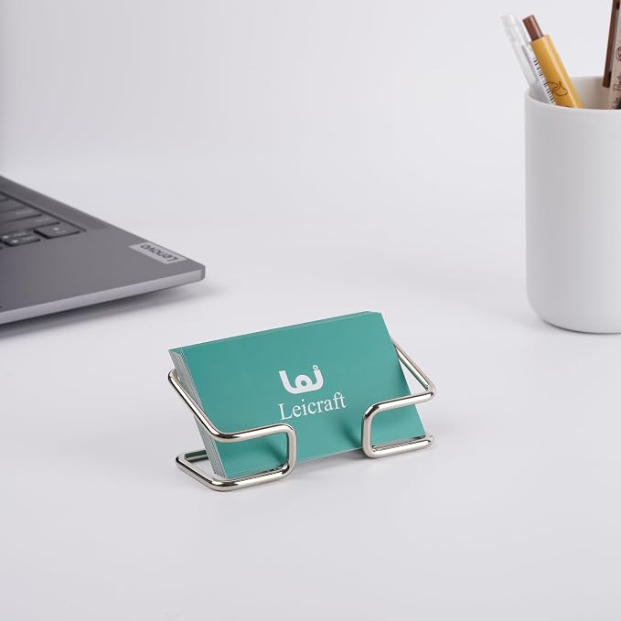 Business Card Holder for Desk, Cute Metal Card Organizers and Office Desk - Image 3