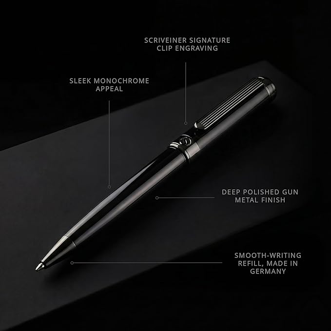 Scriveiner Gun-Metal Lacquer Ballpoint Pen - Image 5