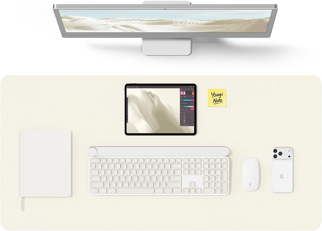 YSAGi Leather Desk Protector, Office Mat, Large Mouse Mat, Non-Slip PU Leather by YSAGi