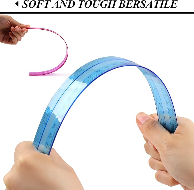 7PCS Clear Ruler, 12 Inch Plastic Rulers - Image 6