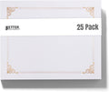 Better Office Products 25 Pack White Certificate Holders, Diploma Holders by BetterOfficeProducts