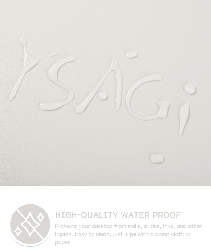YSAGi Non-Slip Leather Desk Pad XL Size, Waterproof Laptop Computer Desk - Image 4