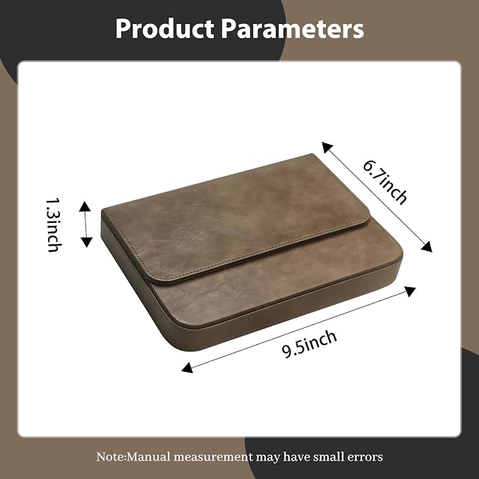 PU Leather 12 Fountain Pen/Pencil Tray Case Organizer, Fashion Design, Magnetic - Image 5