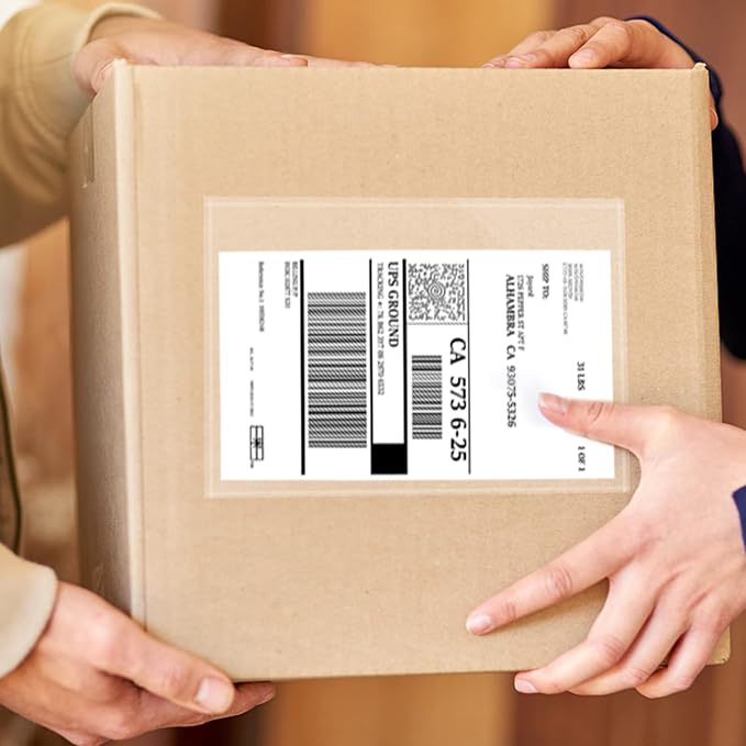 100 PCS shipping label sleeves, 7.5"x 5.5" Shipping Label Envelopes - Image 7