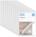M&G 10 Pack Report Covers with Sliding Bar, 5mm Clear Report Folder by MG