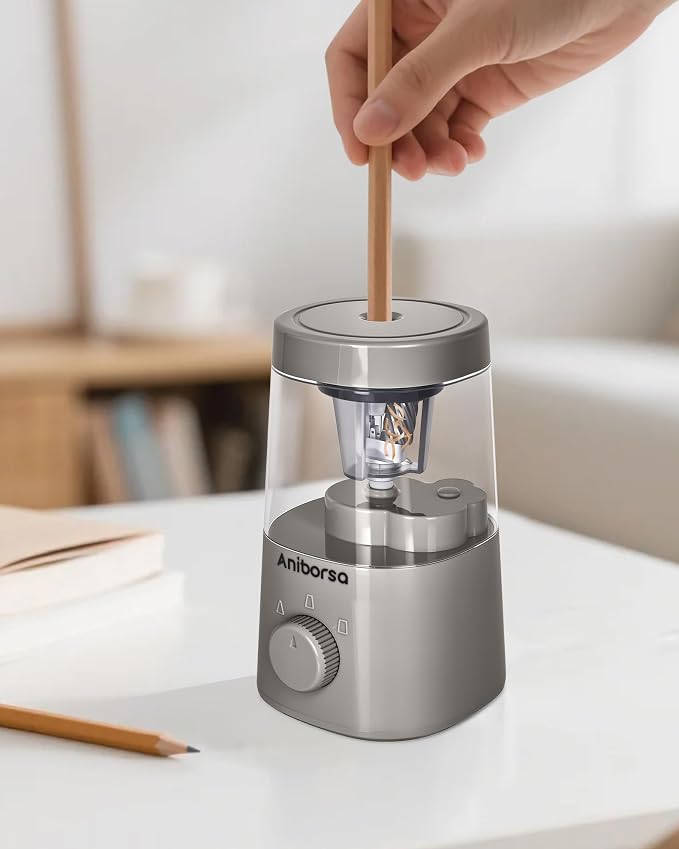 Electric Pencil Sharpener, Helical Blade Automatic Pencil Sharpener, - Image 2