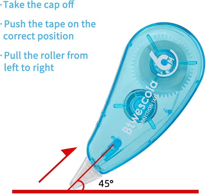 Correction Tape, 19.7 Feet 6-Count Pack Correction Tape - Image 4