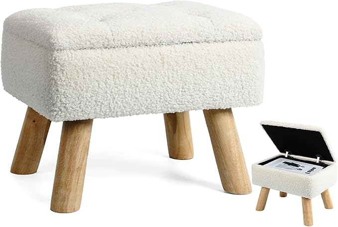 OGEMXU Storage Ottoman, Small Foot Stool Ottoman by OGEMXU