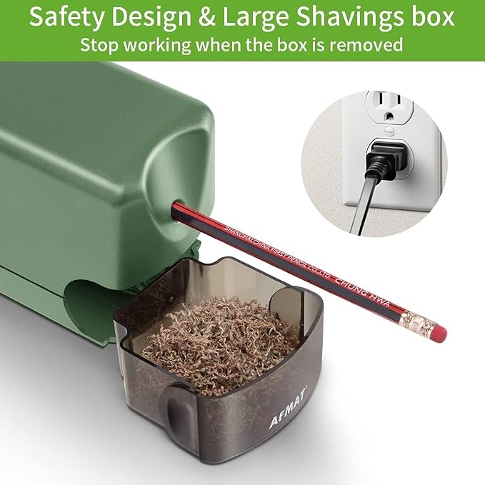 AFMAT 2 Pack Electric Pencil Sharpener, Heavy Duty Pencil Sharpener - Image 6
