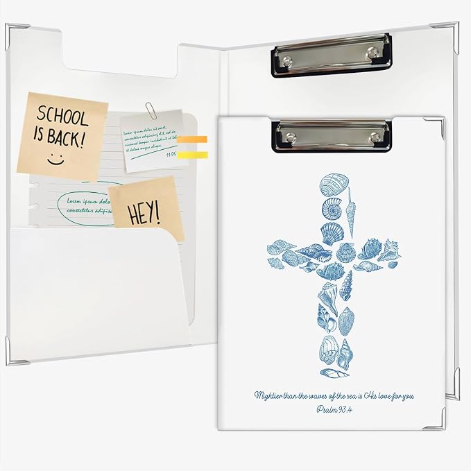 Lacama Blue Beach Christian Clipboard by Lacama