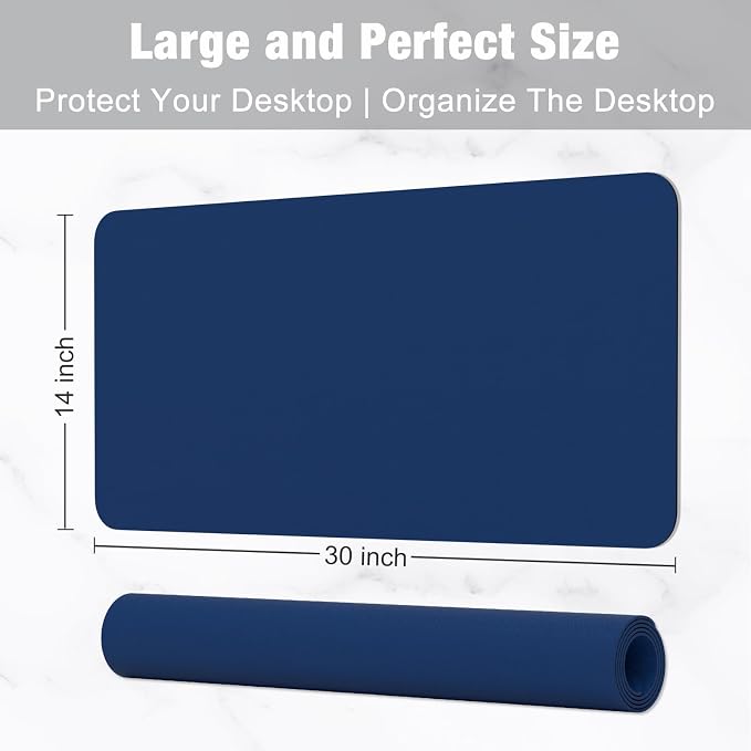Hsurbtra Desk Pad, XL Extended Mouse Pad, Waterproof Desktop Blotter Protector - Image 3