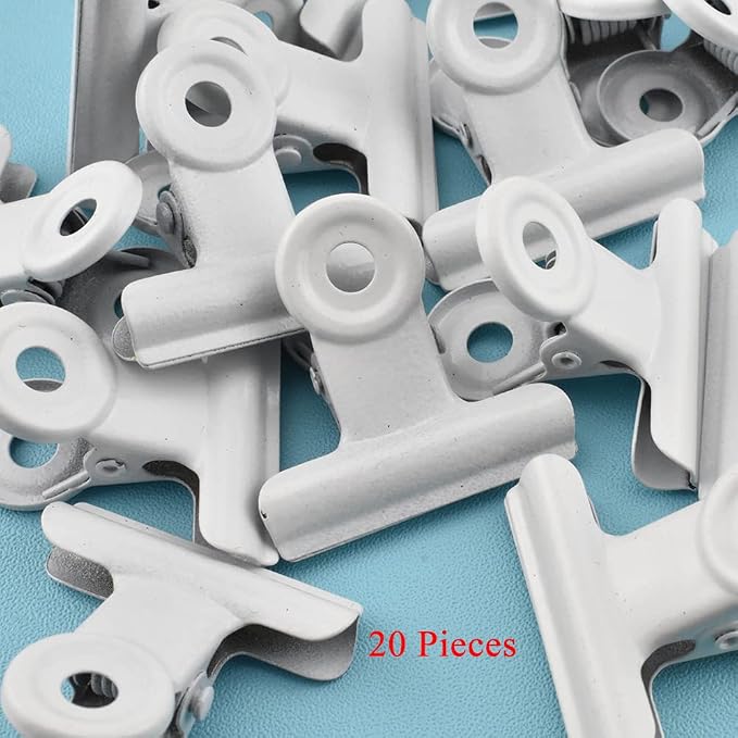 HAHIYO 1.25inch White Bulldog Clips Metal File Hinge Binder Clips Clamps Save - Image 6