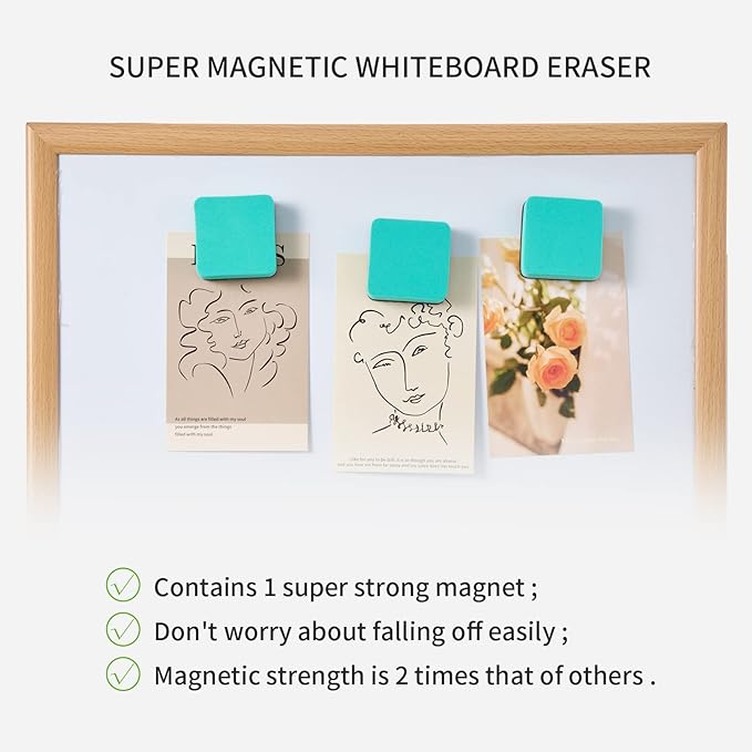 Favourde 48 Pack Magnetic Whiteboard Dry Erase Erasers Chalkboard Cleansers - Image 5