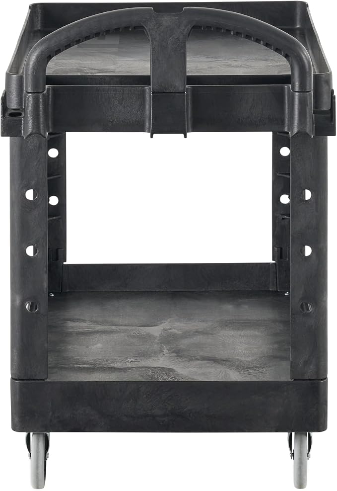Rubbermaid Commercial Products 2-Shelf Utility/Service Cart, Lipped Shelves - Image 4