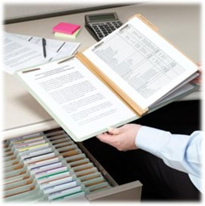 Smead 100% Recycled Pressboard Classification File Folder, 2 Dividers, Letter - Image 7