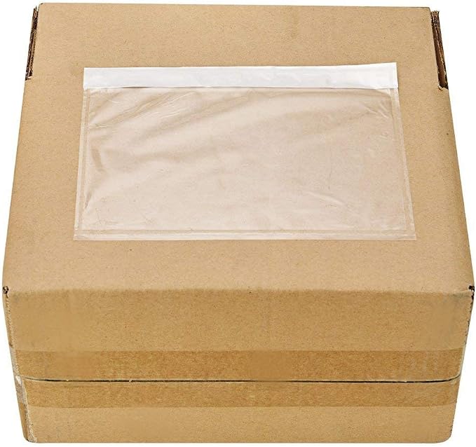 9527 Product 7.5" x 5.5" Clear Adhesive Top Loading Packing List/Shipping Label - Image 8