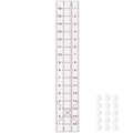 Acrylic Quilters Ruler, Sewing Ruler, 3-Inch by 17-Inch, Non Slip Rings 15 by VPVPV