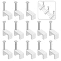 400 Pcs 8mm Cable Clips Nail in Cable Clips Flat Ethernet Cable Wall Clips by Easytle