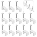 300 Pcs 8mm Cable Clips Nail in Cable Clips Flat Ethernet Cable Wall Clips by Easytle