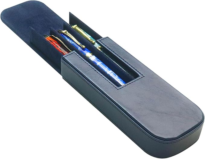 PU Leather Triple Pen Case Pencil Pouch Holder - Image 7