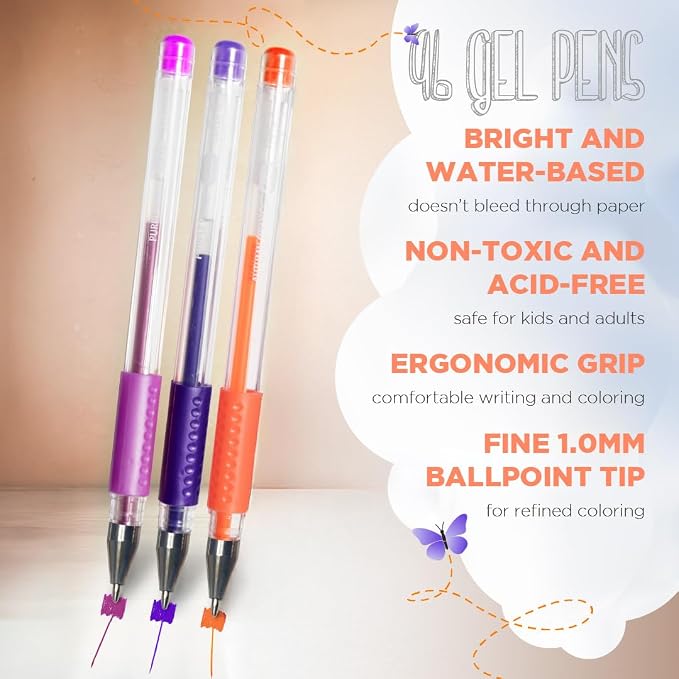 ColorIt Gel Pens Set for Coloring – 192 Pack - Image 4