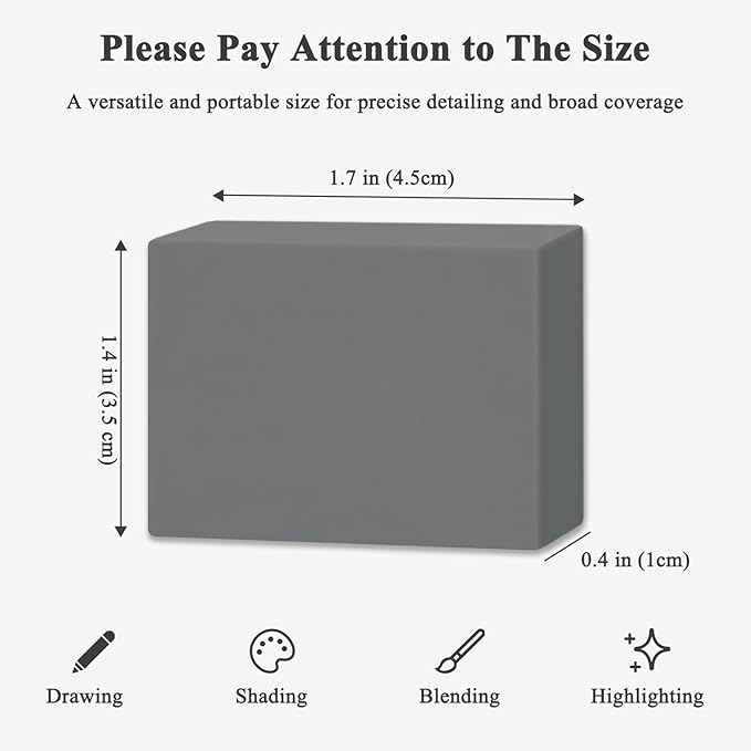 Kneaded Eraser for Artists, Soft Kneadable Eraser for Drawing, Moldable Rubber - Image 2