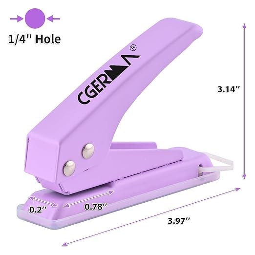 Single Hole Puncher, 3 Pack ， 1/4" Hole, 50% Labor Savings, Heavy Duty Metal - Image 5