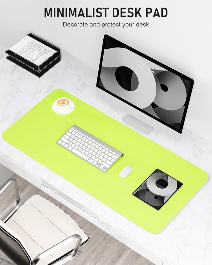 Desk Pad, 23.6" x 13.8" PU Leather Non-Slip Desk Mat Large Mouse Pad - Image 2