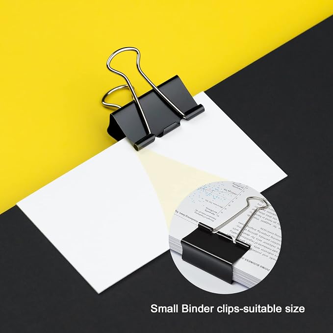 130 PCS Small Binder Clips, 3/4 inch, Paper Clamps, Binderclips, Office Supplies - Image 3