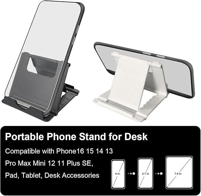 POQOD 2 Pack Cell Phone Stand, Foldable Phone Holder - Image 3